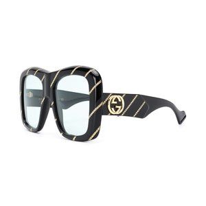 Gucci Eyewear crystal-embellished square-frame sun